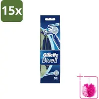 Gillette 15 x - Blue 2 - Wegwerpscheermesjes - Chromium Coating - 10 Scheermesjes - Bulkverpakking - Scheermesje - Douchemop - Wegwerpscheermesje