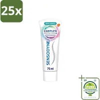 Sensodyne 25 x – Tandpasta – Complete Protection + Fresh Breath – 75 ml - Grootverpakking - Vaatwasstrips - Gevoelige Tanden - Tandpasta - Mondverzorging - Fris Adem - Tandgevoeligheid