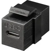 Goobay Keystone USB C | 10 Gbit/s (4K@60Hz, 100W, Zwart)