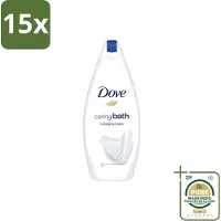 Dove 15 x – Douchegel – Caring Bath – 450 ml - Wasstrips - Douchegel - Huid Verzorging - Milde Reiniging - Hydraterende Crème - Zachte Huid