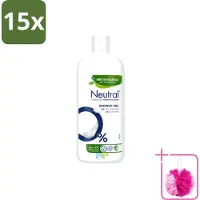 Neutral 15 x – Douchegel – Sensitive Skin – 900 ml - Bulkverpakking - Gevoelige huid - Douchemop - Droge huid