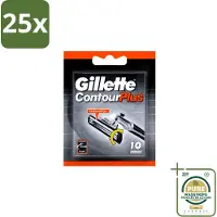 Gillette 25 x Contour Plus – Wegwerpscheermesjes – 10 mesjes - Wasstrips - Scheermesjes - Scheermes - Scheerbeurt - Huidcomfort - Flexibele Mesjes