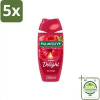 Palmolive 5 x – Douchegel – Sweet Delight – 250 ml - Grootverpakking - Vaatwasstrips - Douchegel - Fruitige Geur - Reiniging - Verzorging - Huidverzorging