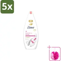 Dove 5 x – Douchegel – Lotus Bloem – 450 ml - Bulkverpakking - Douchegel lotus bloem - Douchemop - Mild reinigen