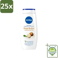 Nivea 25 x - Douchegel - Shea Butter & Botanical Oil - 250 ml - Grootverpakking - Vaatwasstrips - Douchegel - Shea Butter - Natuurlijke Olie - Huid Verzorging - PH Neutraal