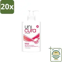 Unicura 20 x - Vloeibare Zeep Mild - Verzachtend - 250 ml - Wasstrips - Handzeep - Antibacterieel - Milde Handzeep - Handen Reinigen - Hygiëne