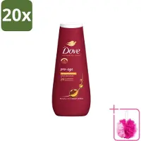 Dove 20 x – Douchegel – Pro Age Body Wash – 400 ml - Bulkverpakking - Douchegel voor rijpere huid - Douchemop - Huidverzorging