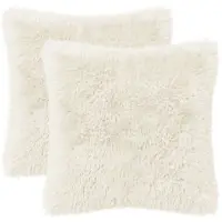 vidaXL Kussen 2 st HEERLEN Wit 30 x 30 cm PV Fleece