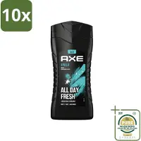 Axe 10 x - 3-in-1 Douchegel - Apollo - Sage & Cedarwood - 250 ml - Wasstrips - Douchegel - Mannelijke Geur - 3-in-1 - Lichaam En Gezicht - Gezicht En Haar