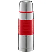 Ambition Gummy Thermoskan 350ml - Zilver & Rood
