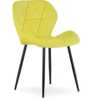 Leobert Chaise - - Mango - Fluweel, geel/Zwarte poten