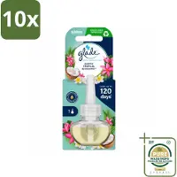 Glade 10 x - Navulling Elektrische Olie - Exotic Tropical Blossoms - Zonder Houder - Wasstrips - Luchtverfrisser - Geur - Tropische Geur - Monoi Olie - Kokosmelk