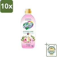 Dreft 10 x - Ultimate Care - Wasverzachter - Roze Bloem - Anti-Veroudering - 40 Wasbeurten - Wasstrips - Wasverzachter - Anti-aging - Kleurbescherming - Wasgoed Verzorging - Roze Bloem Geur