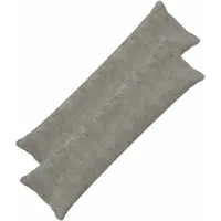 vidaXL Kussensloop 2 st HOUTEN Lichtgrijs 40 x 145 cm Nep Konijnenbont
