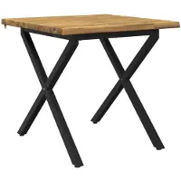 vidaXL Eettafel met levendige rand 70 x 70 x 75 cm Massief Acacia Hout