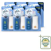Glade 6 x - Houder Touch & Fresh - Pure Clean Linen - 10 ml - Wasstrips - Luchtverfrisser - Geurhouder - Frisse Geur - Geur In Badkamer - Geur In Toilet