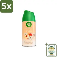Air Wick 5 x - Luchtverfrisser Navulling - Witte Perzik - Automatische Spray - 250 ml - Wasstrips - Luchtverfrisser - Geurverspreiding - Witte Perzik - Automatische Spray - Geurintensiteit