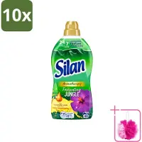 Silan 10 x Aromatherapy - Wasverzachter - Fascinating Jungle - Essentiële Oliën en Langdurige Parfum - 48 Wasbeurten - 1.056L - Bulkverpakking - Wasverzachter - Douchemop - Geur