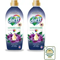 Dreft 2 x – Wasverzachter – Ultimate Care Intense Dark – 40 Wasbeurten - Wasstrips - Wasverzachter - Kleurbescherming - Collageen - Wasgoed Verzorgen - Anti-aging Was
