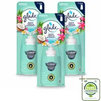 Glade 3 x – Sense & Spray Navulling – Exotic Tropical Blossoms – 18 ml - Grootverpakking - Vaatwasstrips - Tropische Geur - Bewegingssensor - Kokos En Bloemen - Luchtverfrisser - Exotische Geur