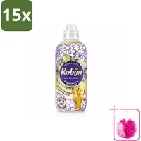 Robijn 15 x – Wasverzachter – Intense Spa Sensation – 765 ml - Bulkverpakking - Wasverzachter - Douchemop - Eucalyptus