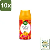 Air Wick 10 x – Luchtverfrisser Navulling – Island Mango – 250 ml - Wasstrips - Luchtverfrisser - Geur - Tropisch - Mango - Fris
