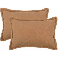 vidaXL Kussensloop 2 st HOUTEN Beige 40 x 60 cm Bouclé