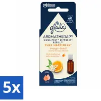 Glade 5 x - Mistnavulling Pure Happiness - Aromatherapie - 17,4 ml - Voordeelverpakking - 5 stuks