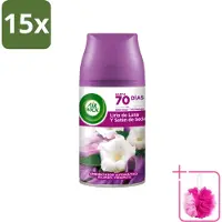 Air Wick 15 x - Luchtverfrisser Navulling - Maan Lelie - Automatische Spray - 250 ml - Bulkverpakking - Maanlelie geur - Douchemop - Essentiële oliën