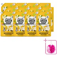 Marcel's Green Soap 12 x - Wasverzachter - Navulling - Katoen & Vanille - Zachte frisheid- 30 Wasbeurten - 750 ml - Bulkverpakking - Wasverzachter - Douchemop - Wasgoed zachter maken