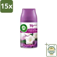 Air Wick 15 x - Luchtverfrisser Navulling - Maan Lelie - Automatische Spray - 250 ml - Wasstrips - Maan Lelie - Luchtverfrisser - Geur - Essentiële Oliën - Geurverspreiding