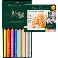 Faber-Castell - Kleurpotlood - Polychromos - 3,8mm kerndikte - blik à 20 stuks met nieuwe kleuren - FC-110020