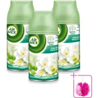 Air Wick 3 x - Luchtverfrisser Navulling - Jasmijn & Witte Bloemen - Automatische Spray - 250 ml - Bulkverpakking - Luchtverfrisser - Douchemop - Geur