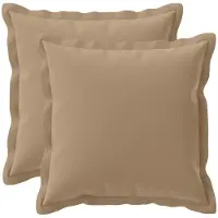 vidaXL Kussensloop 2 st HOUTEN Taupe 50 x 50 cm Polyester