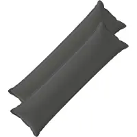 vidaXL Kussensloop 2 st HOUTEN Antraciet 40 x 145 cm Polyester
