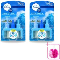 Ambi Pur 2 x 3volution - Bermuda Vibes Navulling - Luchtverfrisser - 20 ml - Bulkverpakking - Luchtverfrisser - Douchemop - Oceaan geur