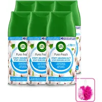 Air Wick 6 x Pure - Luchtverfrisser Navulling - Zachtheid van Katoen - 250ml - Bulkverpakking - Luchtverfrisser - Douchemop - Geurverspreider