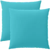 vidaXL Kussen met kussen HEERLEN 2 st Turquoise Polyester