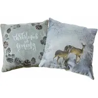 Loberon Kussenhoes set van 2 Christmas is coming