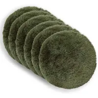 vidaXL Kussensloop 6 st HEERLEN Groen Diam. 40 cm PV Fleece