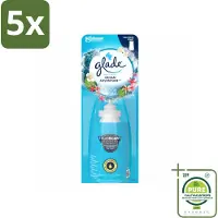 Glade 5 x - Sense & Spray - Ocean Adventure - 18 ml - Grootverpakking - Vaatwasstrips - Zeegeur - Citroengeur - Bloemengeur - Geurverspreiding - Bewegingssensor