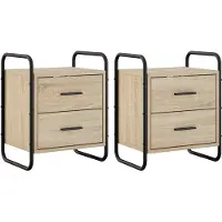 vidaXL Hangend Nachtkastje 2 st Sonoma Eiken 40 x 30 x 50 cm