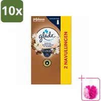 Glade 10 x - Touch & Fresh Navulling - Sensual Sandelhout Jasmijn - 2 × 10 ml - Bulkverpakking - Geur navulling - Douchemop - Sensual Sandalwood Jasmine