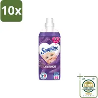 Soupline 10 x - Wasverzachter - Lavendel - 45 Wasbeurten - 1L - Wasstrips - Wasverzachter - Wasgoed Verzorgen - Wasresultaat - Wasmachine - Wasverzachter Lentebloesem