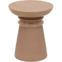 Atmosphera Jaya IJzeren bijzettafel Ø38xH43cm - Mokka