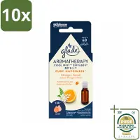 Glade 10 x - Mistnavulling Pure Happiness - Aromatherapie - 17,4 ml - Wasstrips - Aromatherapie - Geurverspreiding - Luchtverfrisser - Geur - Geurboost