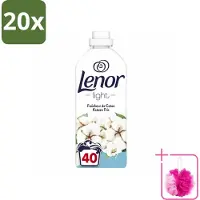 Lenor 20 x Light - Wasverzachter - Katoen Fris - Fris & Zacht - 40 Wasbeurten - Bulkverpakking - Wasverzachter katoen - Douchemop - Wasverzachter katoen fris