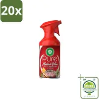 Air Wick 20 x – Luchtverfrisser Spray – Pure Mulled Wine – 250 ml - Grootverpakking - Vaatwasstrips - Luchtverfrisser - Warme Geur - Gezellige Sfeer - Wintergeur - Glühwein