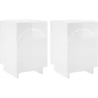 vidaXL Nachtkastje 2 st Hoogglans Wit 33,5 x 34,5 x 50 cm Bewerkt hout