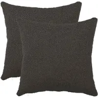 vidaXL Kussensloop 2 st HEERLEN Donkergrijs 40 x 40 cm Bouclé